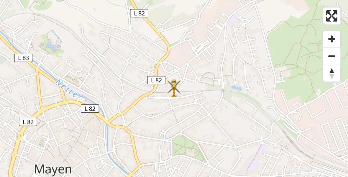 Flugroute Ambulanzhubschrauber Mayen - Mayen, 28 April 2026, 19:26