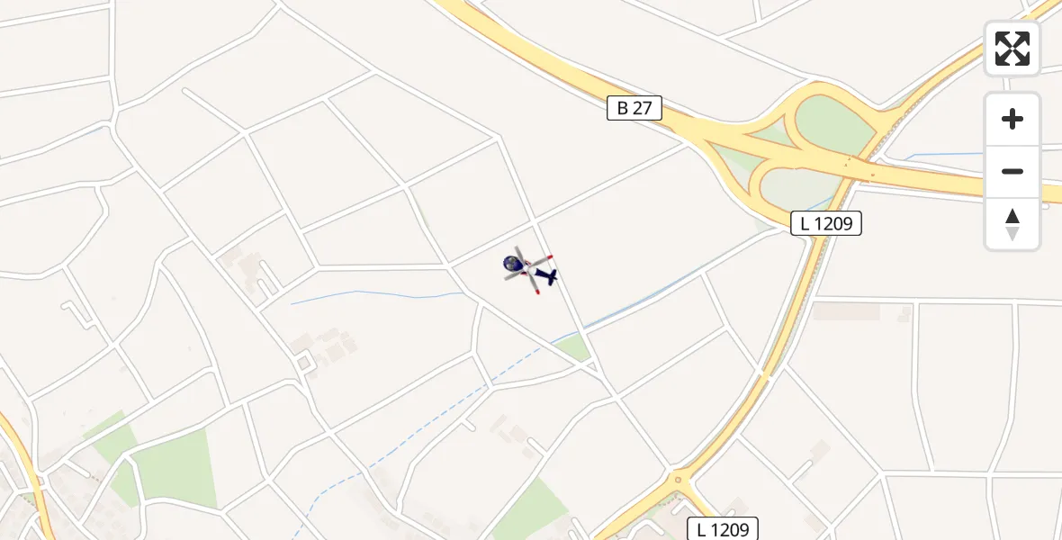 Flugroute Polizeihubschrauber Filderstadt - Filderstadt, 29 April 2026, 05:17