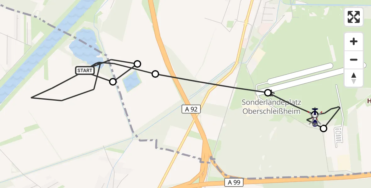 Flugroute Polizeihubschrauber München - Oberschleißheim, 29 April 2026, 07:38