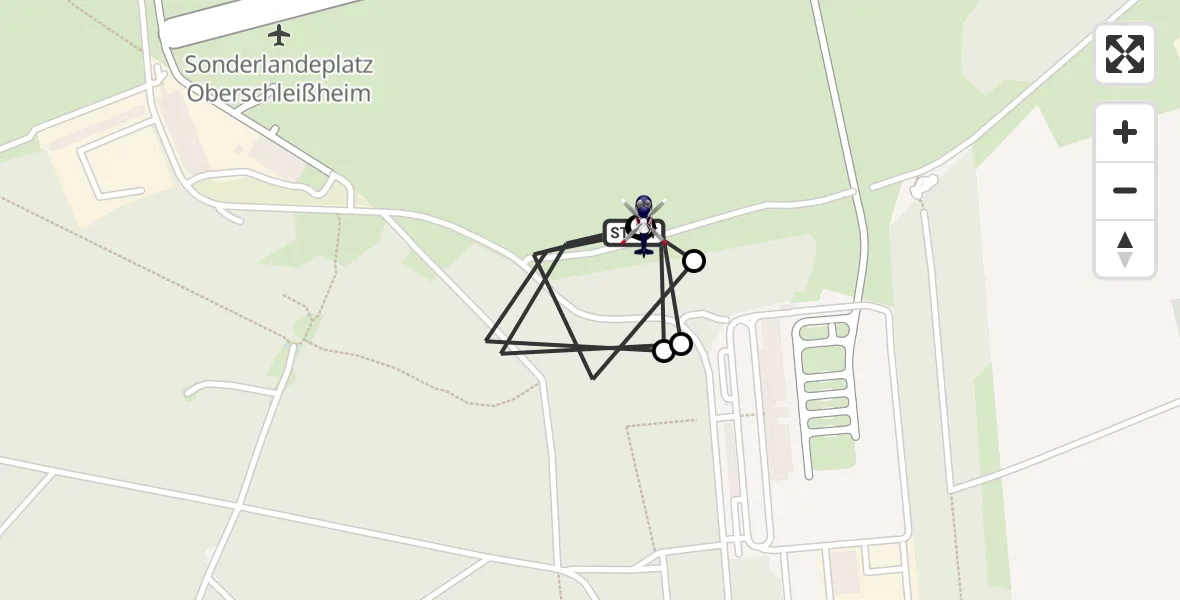 Flugroute Polizeihubschrauber Oberschleißheim - Oberschleissheim Hubschrauberlandeplatz, 29 April 2026, 07:55