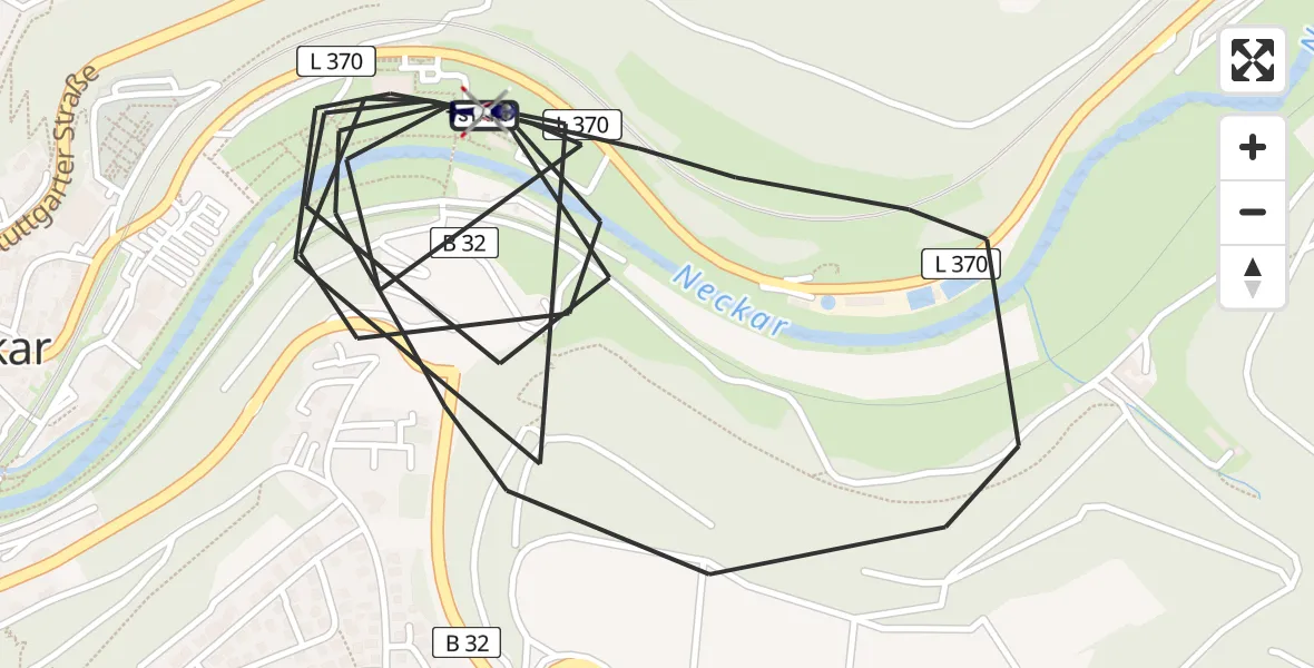 Flugroute Polizeihubschrauber Horb am Neckar - Horb am Neckar, 29 April 2026, 08:34