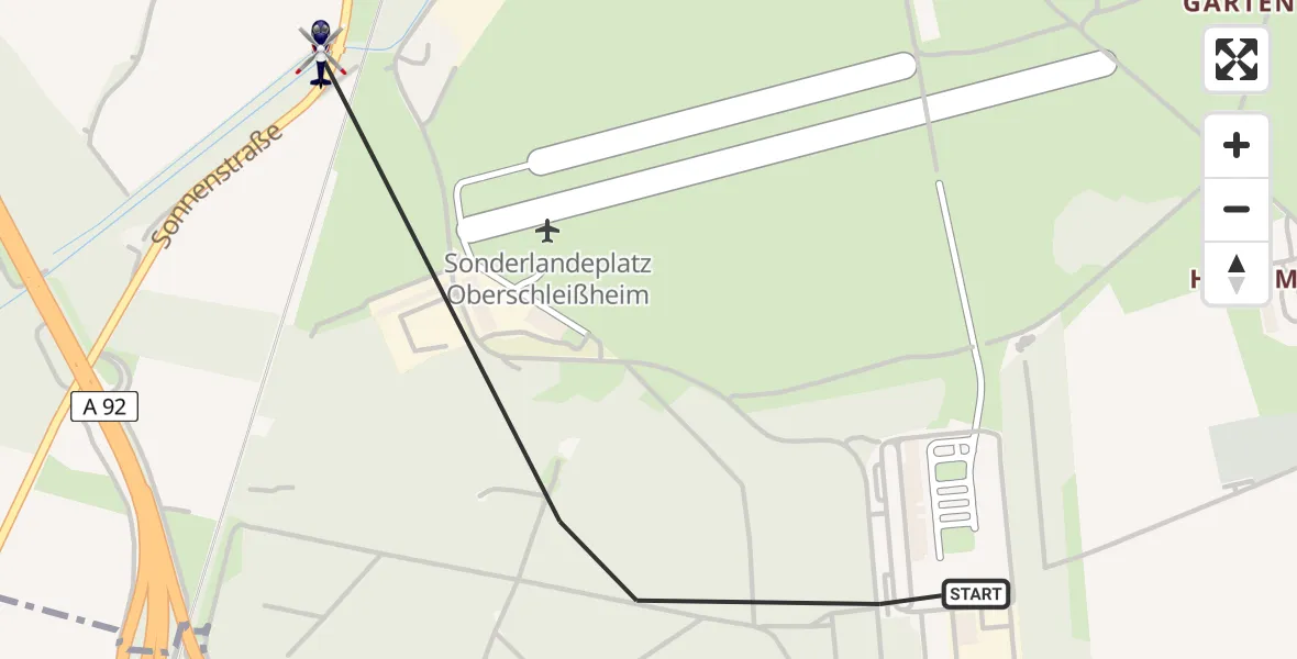 Flugroute Polizeihubschrauber Oberschleißheim - Oberschleißheim, 29 April 2026, 08:39