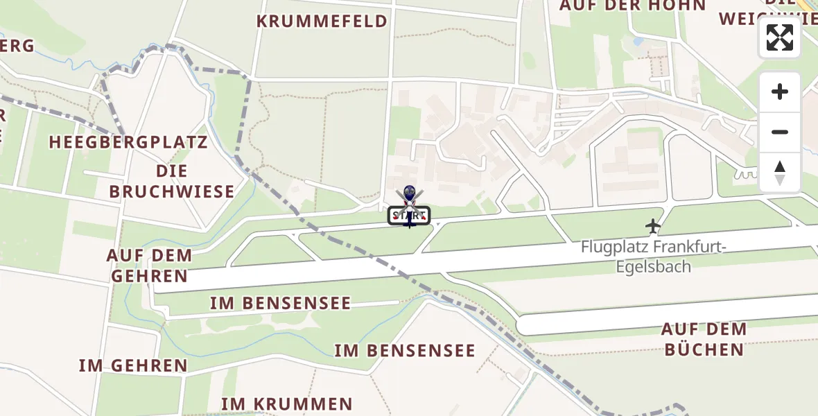 Flugroute Polizeihubschrauber Flughafen Frankfurt-Egelsbach - Flughafen Frankfurt-Egelsbach, 29 April 2026, 08:58