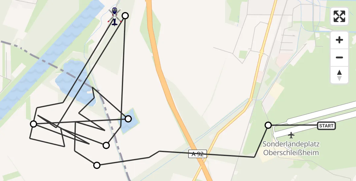 Flugroute Polizeihubschrauber Schleissheim Flugplatz - Oberschleißheim, 29 April 2026, 09:26