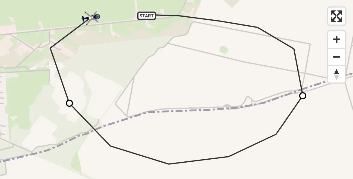 Flugroute Polizeihubschrauber Werneuchen - Werneuchen, 29 April 2026, 09:40