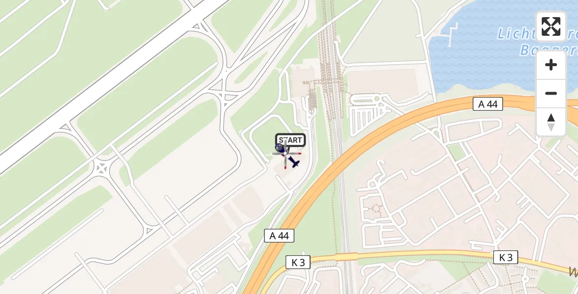 Flugroute Polizeihubschrauber Düsseldorf Flughafen - Düsseldorf Flughafen, 29 April 2026, 09:42