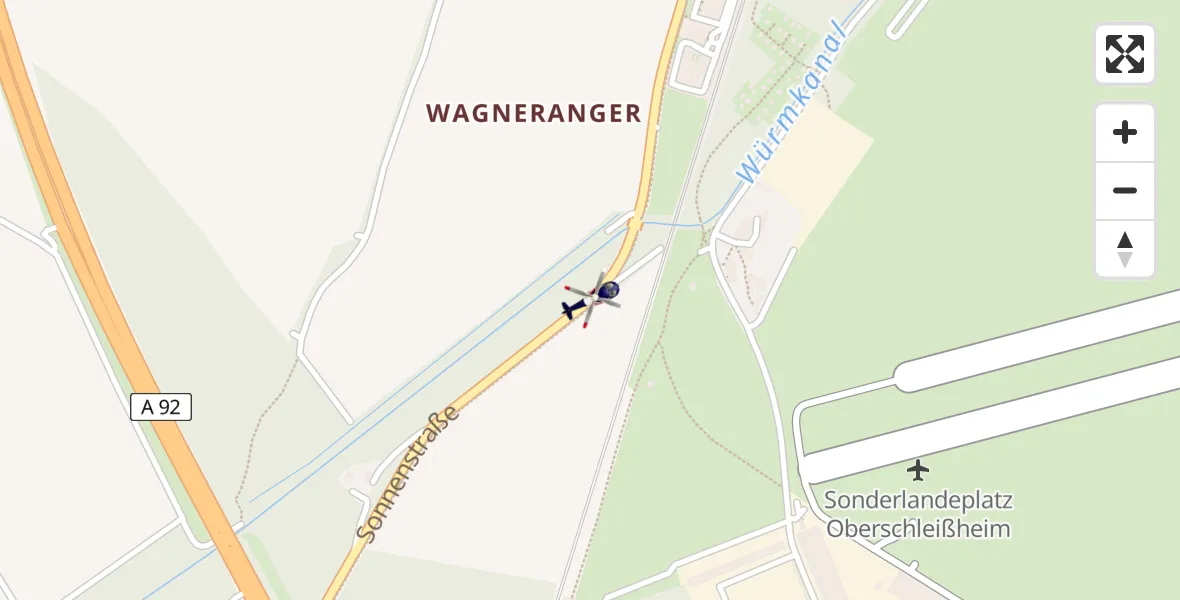 Flugroute Polizeihubschrauber Oberschleißheim - Oberschleißheim, 29 April 2026, 09:42