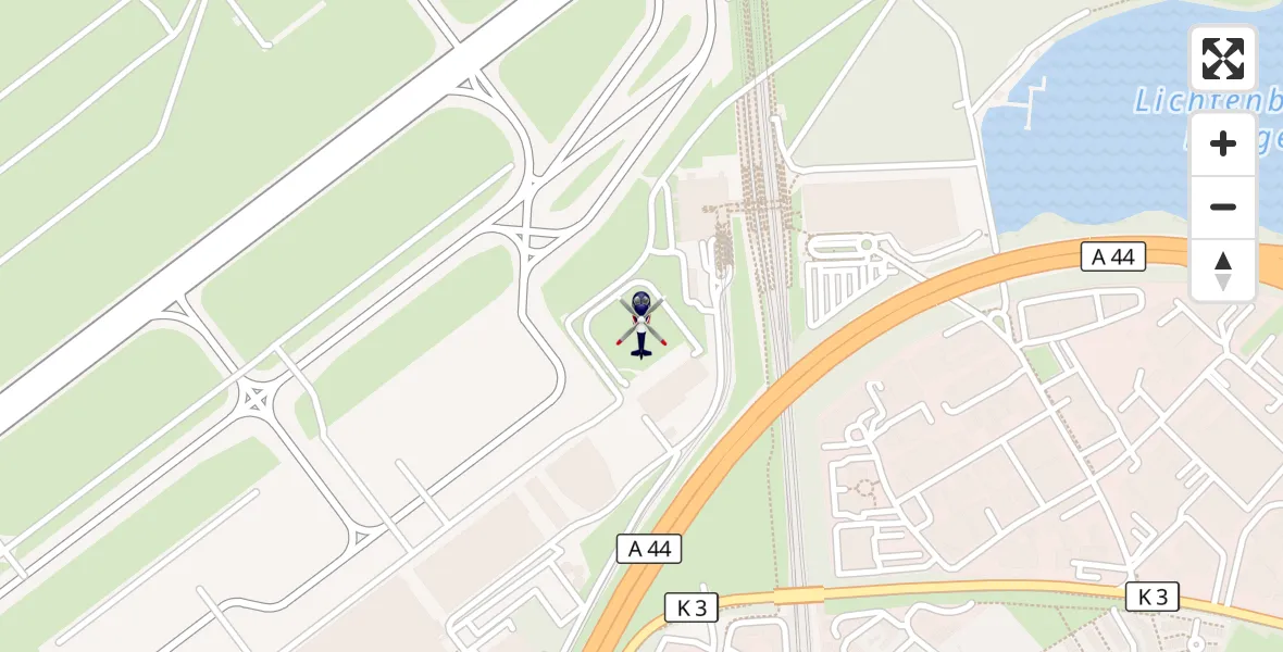 Flugroute Polizeihubschrauber Düsseldorf Flughafen - Düsseldorf Flughafen, 29 April 2026, 10:01