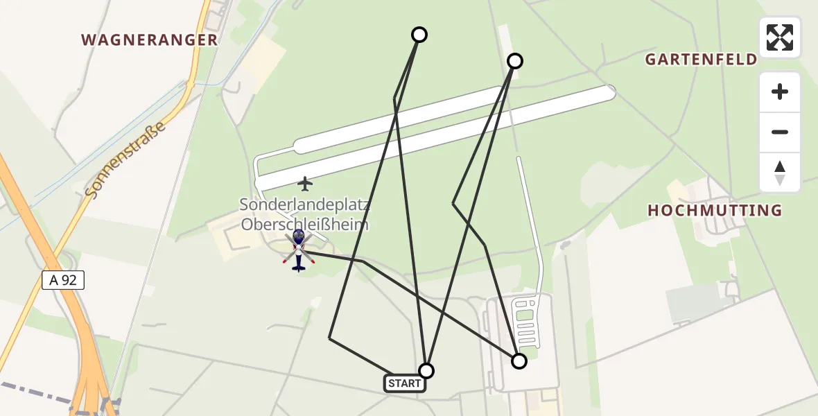 Flugroute Polizeihubschrauber Oberschleißheim - Oberschleißheim, 29 April 2026, 11:15