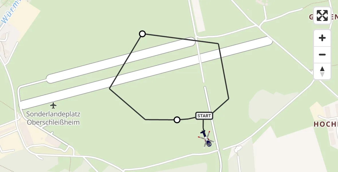 Flugroute Polizeihubschrauber Oberschleissheim Hubschrauberlandeplatz - Oberschleissheim Hubschrauberlandeplatz, 29 April 2026, 11:23