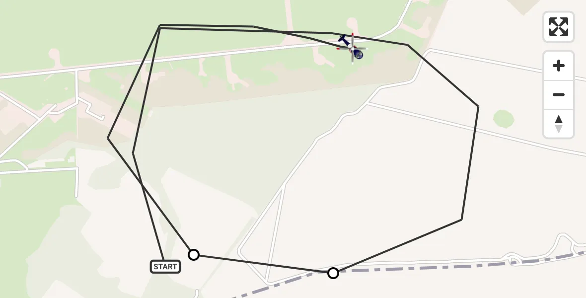 Flugroute Polizeihubschrauber Werneuchen - Werneuchen, 29 April 2026, 11:26
