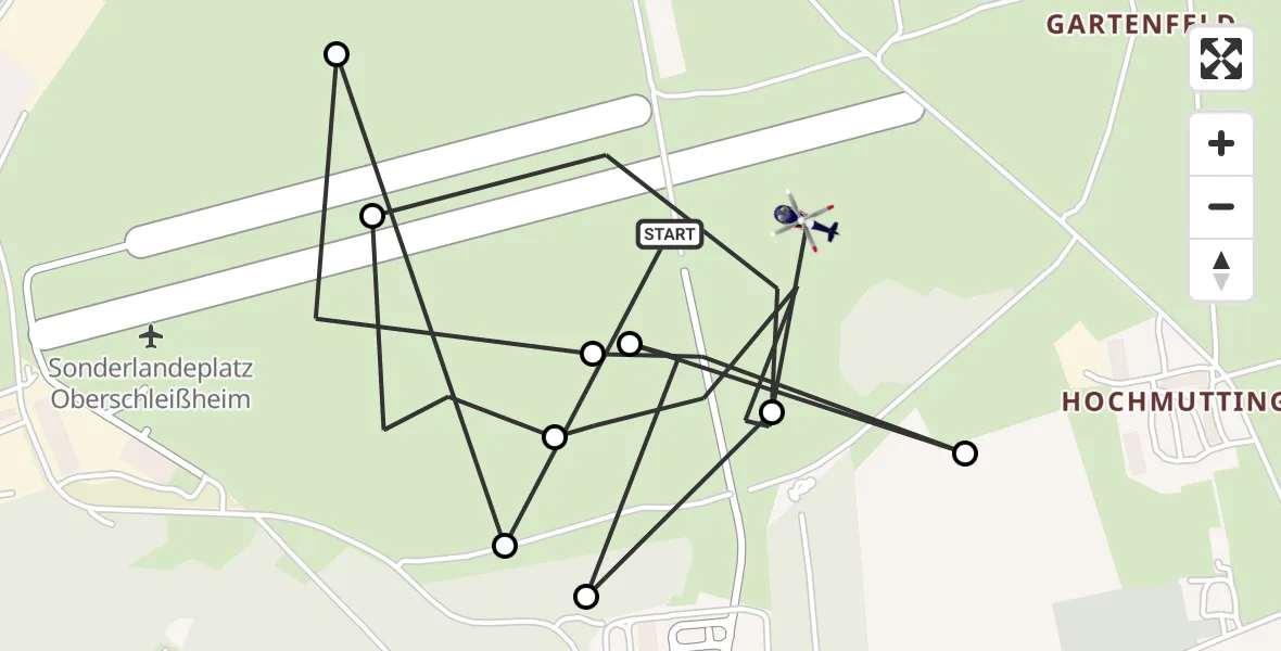 Flugroute Polizeihubschrauber Oberschleissheim Hubschrauberlandeplatz - Oberschleissheim Hubschrauberlandeplatz, 29 April 2026, 11:43
