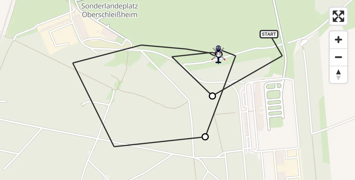 Flugroute Polizeihubschrauber Oberschleissheim Hubschrauberlandeplatz - Oberschleissheim Hubschrauberlandeplatz, 29 April 2026, 11:58
