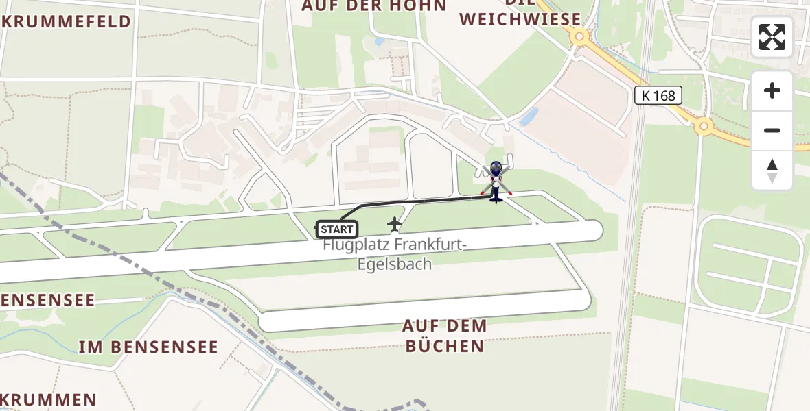 Flugroute Polizeihubschrauber Flughafen Frankfurt-Egelsbach - Flughafen Frankfurt-Egelsbach, 29 April 2026, 12:06