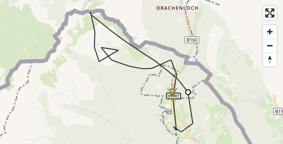 Flugroute Rettungshubschrauber Schellenberger Forst - Schellenberger Forst, 29 April 2026, 12:48