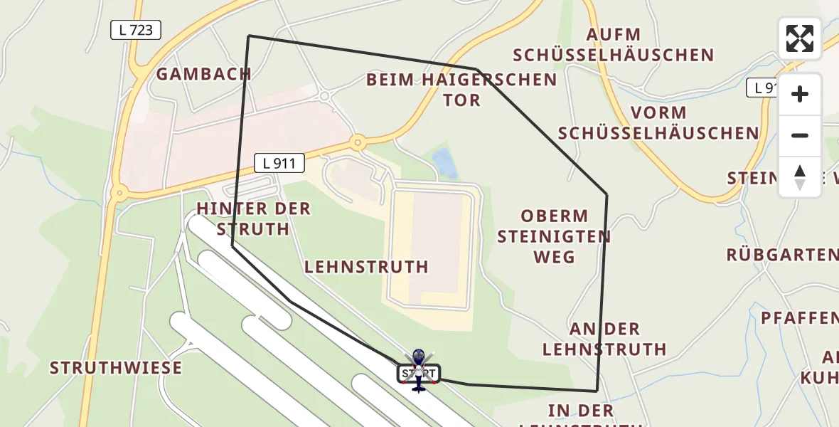 Flugroute Polizeihubschrauber Siegerland Flughafen - Siegerland Flughafen, 29 April 2026, 12:55