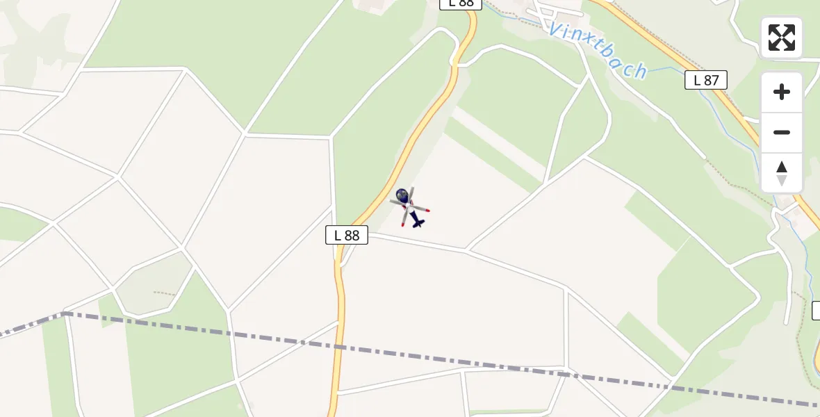 Flugroute Polizeihubschrauber Königsfeld - Königsfeld, 29 April 2026, 13:05