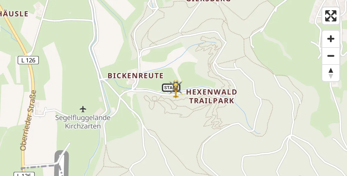 Flugroute Rettungshubschrauber Kirchzarten - Kirchzarten, 29 April 2026, 15:15