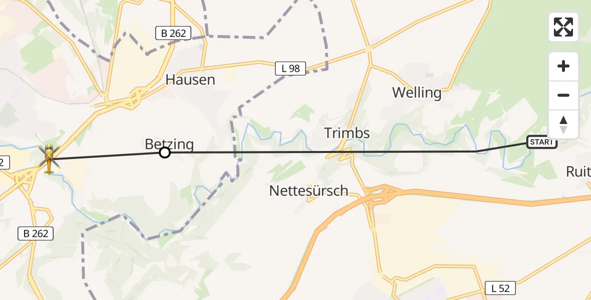 Flugroute Ambulanzhubschrauber Polch - Mayen, 29 April 2026, 17:37