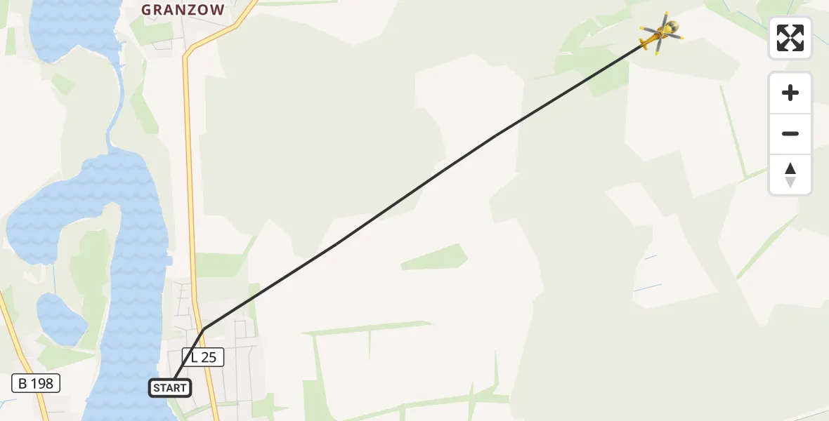 Flugroute Rettungshubschrauber Mirow - Mirow, 29 April 2026, 17:40