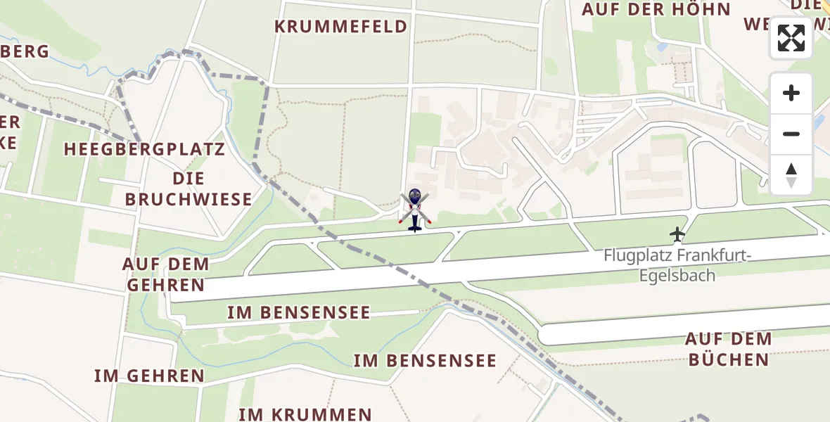 Flugroute Polizeihubschrauber Flughafen Frankfurt-Egelsbach - Flughafen Frankfurt-Egelsbach, 29 April 2026, 20:51
