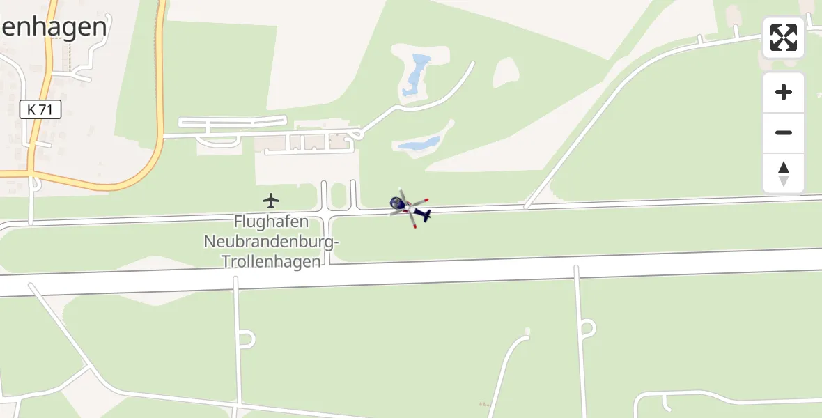 Flugroute Polizeihubschrauber Neubrandenburg Trollenhagen Flughafen - Neubrandenburg Trollenhagen Flughafen, 30 April 2026, 05:11