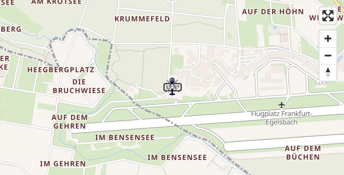 Flugroute Polizeihubschrauber Flughafen Frankfurt-Egelsbach - Flughafen Frankfurt-Egelsbach, 30 April 2026, 06:16