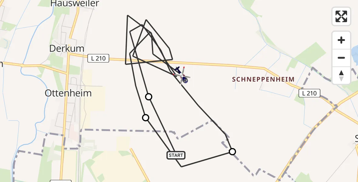 Flugroute Polizeihubschrauber Euskirchen - Weilerswist, 30 April 2026, 08:03