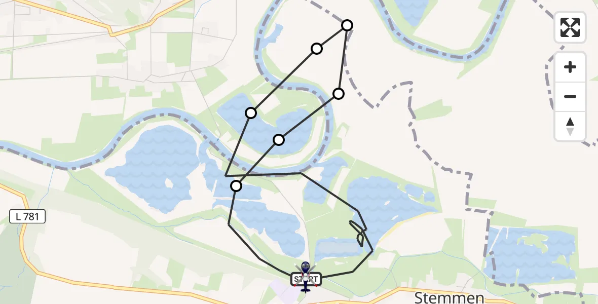 Flugroute Polizeihubschrauber Kalletal - Kalletal, 30 April 2026, 08:23