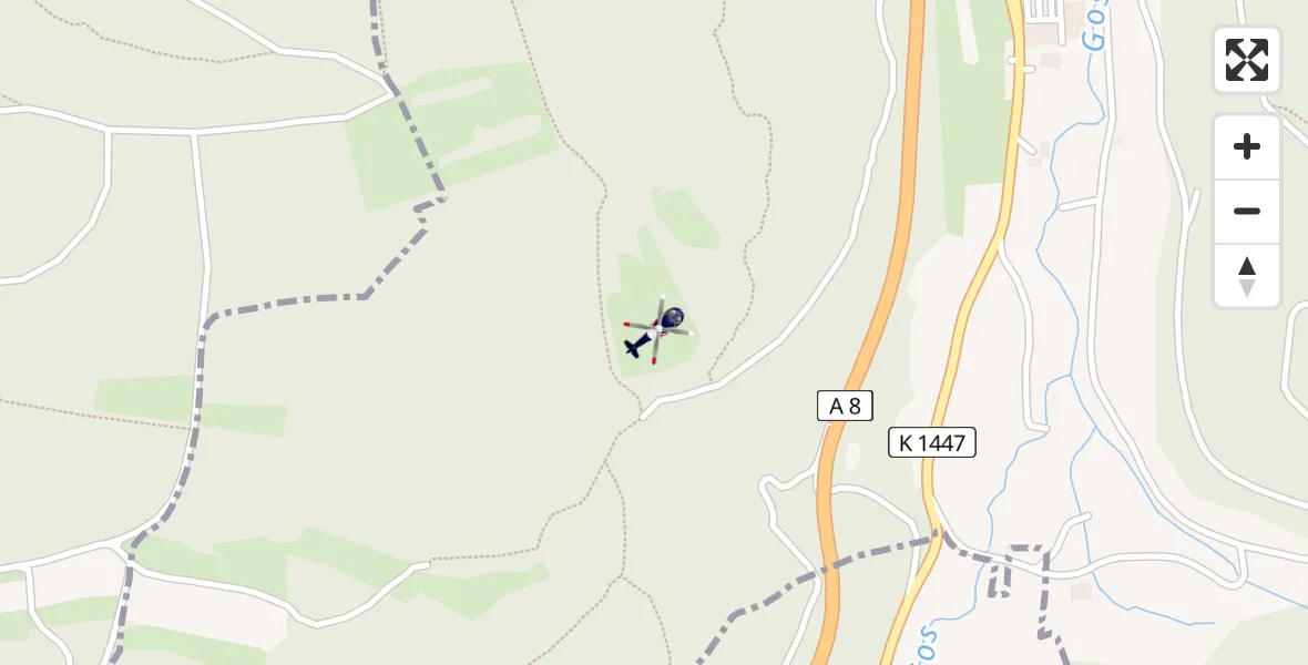 Flugroute Polizeihubschrauber Bad Ditzenbach - Bad Ditzenbach, 30 April 2026, 08:46