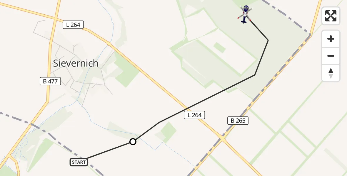 Flugroute Polizeihubschrauber Zülpich - Vettweiß, 30 April 2026, 09:11