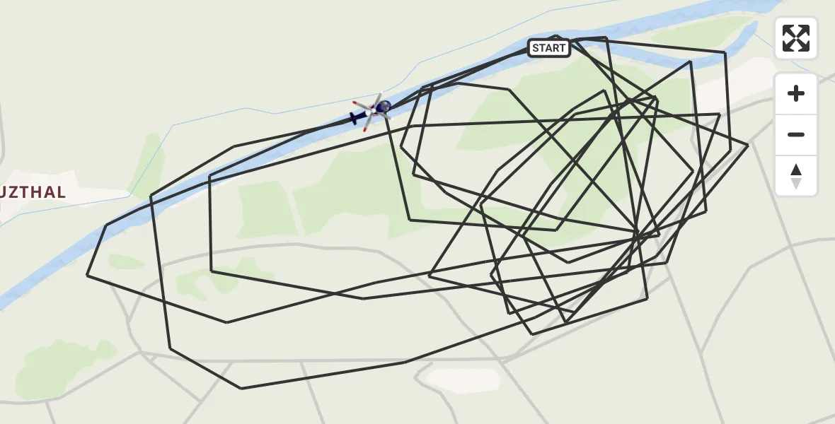 Flugroute Polizeihubschrauber Liebenwalde - Liebenwalde, 30 April 2026, 09:46