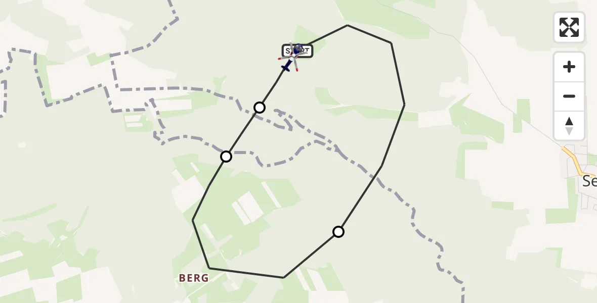 Flugroute Polizeihubschrauber Blaubeuren - Blaubeuren, 30 April 2026, 09:59