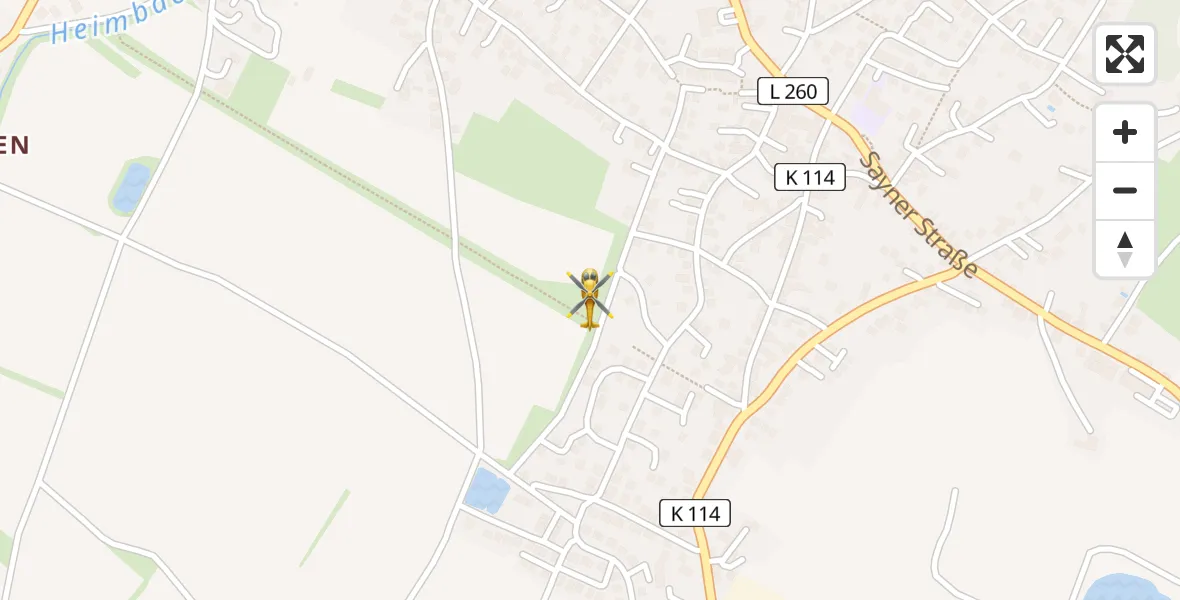 Flugroute Rettungshubschrauber Neuwied - Neuwied, 30 April 2026, 10:41