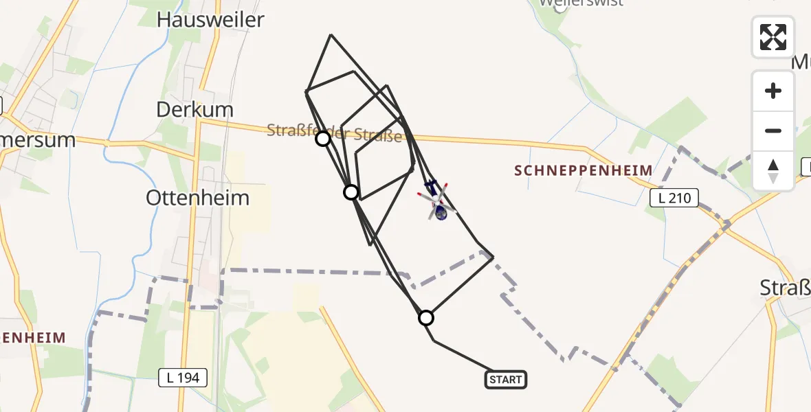 Flugroute Polizeihubschrauber Euskirchen - Weilerswist, 30 April 2026, 12:20