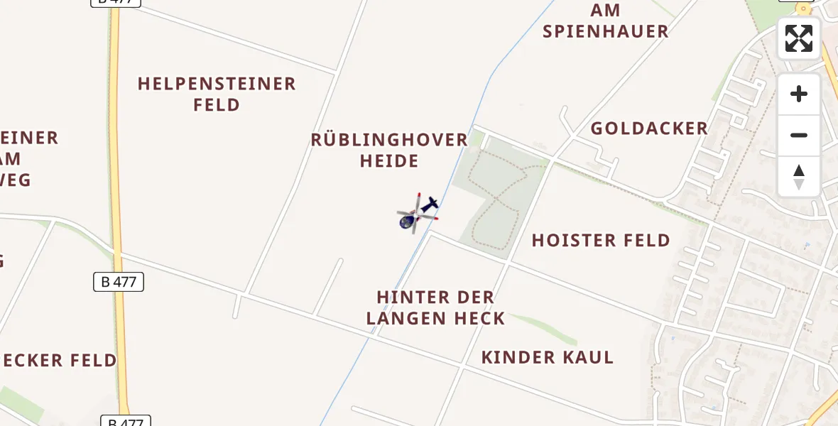 Flugroute Polizeihubschrauber Neuss - Neuss, 30 April 2026, 12:29