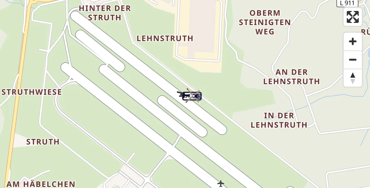 Flugroute Polizeihubschrauber Siegerland Flughafen - Siegerland Flughafen, 30 April 2026, 12:30