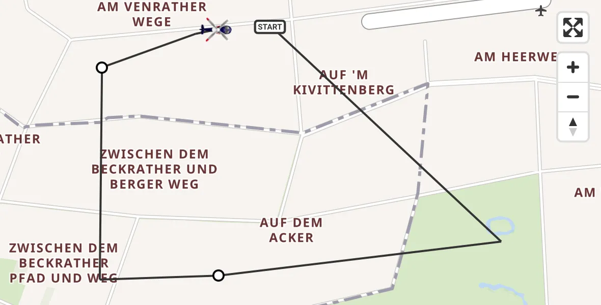 Flugroute Polizeihubschrauber Mönchengladbach - Mönchengladbach, 30 April 2026, 12:32