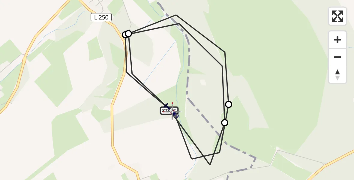 Flugroute Polizeihubschrauber Kreuzau - Kreuzau, 30 April 2026, 12:45