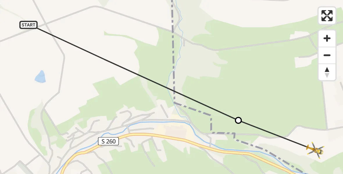 Flugroute Rettungshubschrauber Tannenberg - Thermalbad Wiesenbad, 30 April 2026, 14:22