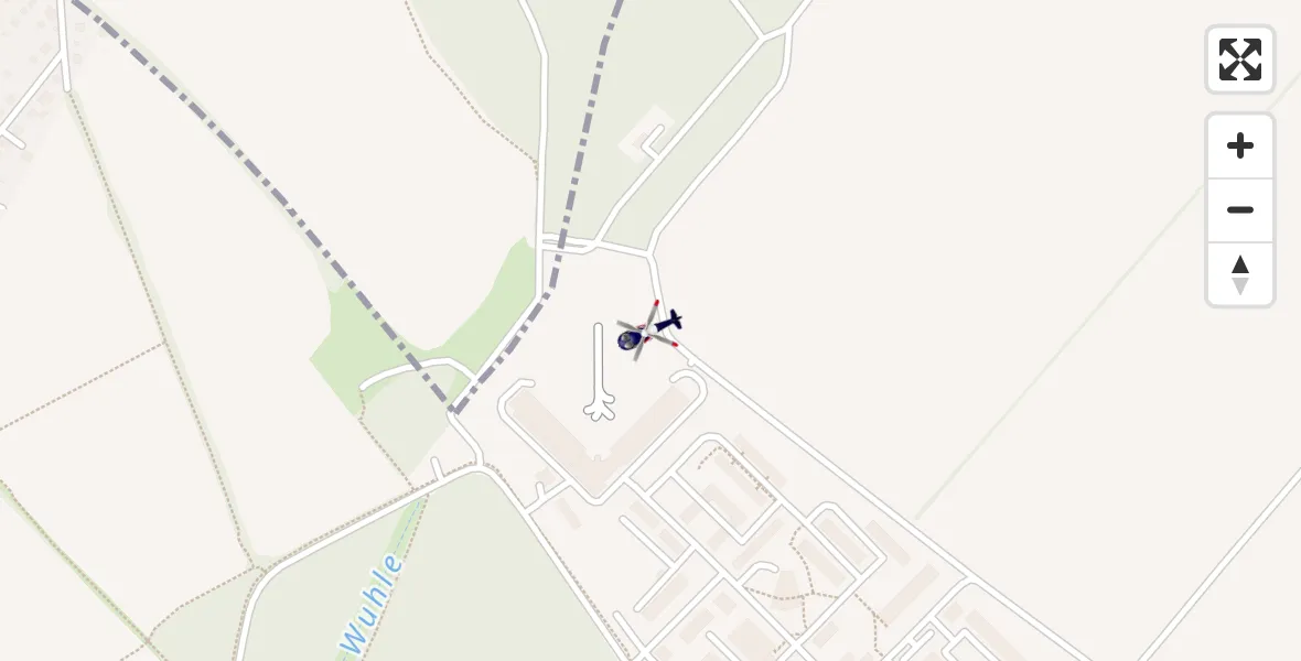 Flugroute Polizeihubschrauber Ahrensfelde Hubschrauberlandeplatz - Ahrensfelde Hubschrauberlandeplatz, 01 Mai 2026, 09:06