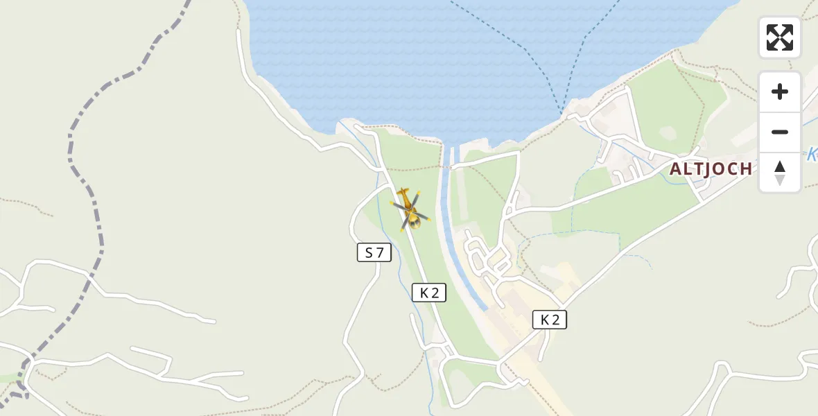 Flugroute Rettungshubschrauber Kochel a.See - Kochel a.See, 01 Mai 2026, 09:46