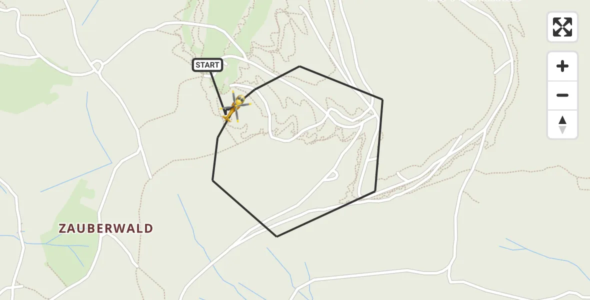 Flugroute Rettungshubschrauber Bischofsmais - Bischofsmais, 01 Mai 2026, 10:11