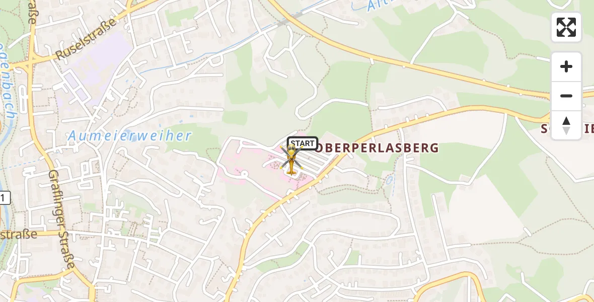Flugroute Rettungshubschrauber Deggendorf - Deggendorf, 01 Mai 2026, 10:21
