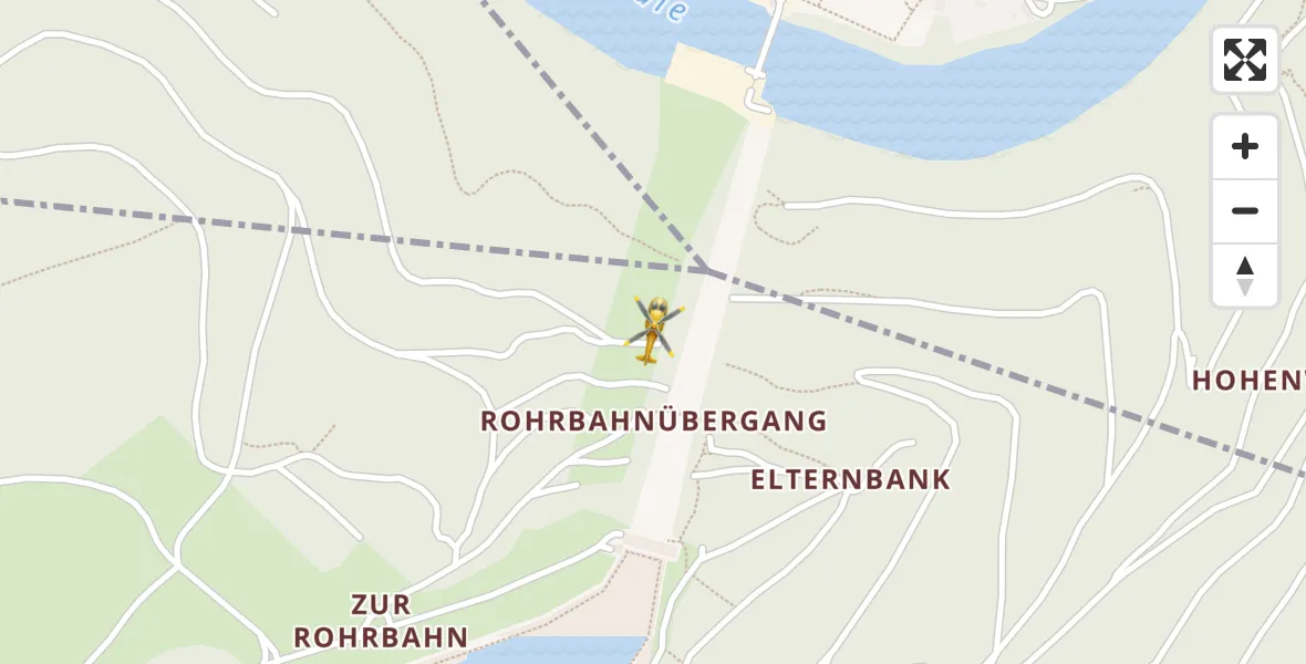 Flugroute Rettungshubschrauber Kaulsdorf - Kaulsdorf, 01 Mai 2026, 11:06