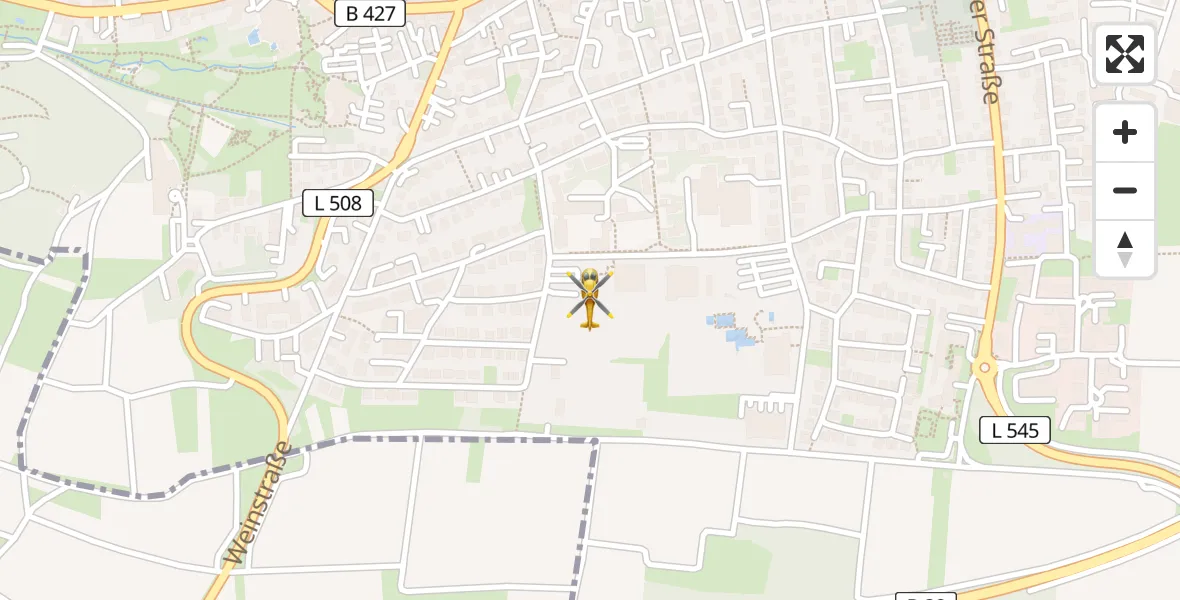Flugroute Rettungshubschrauber Bad Bergzabern - Bad Bergzabern, 01 Mai 2026, 13:00