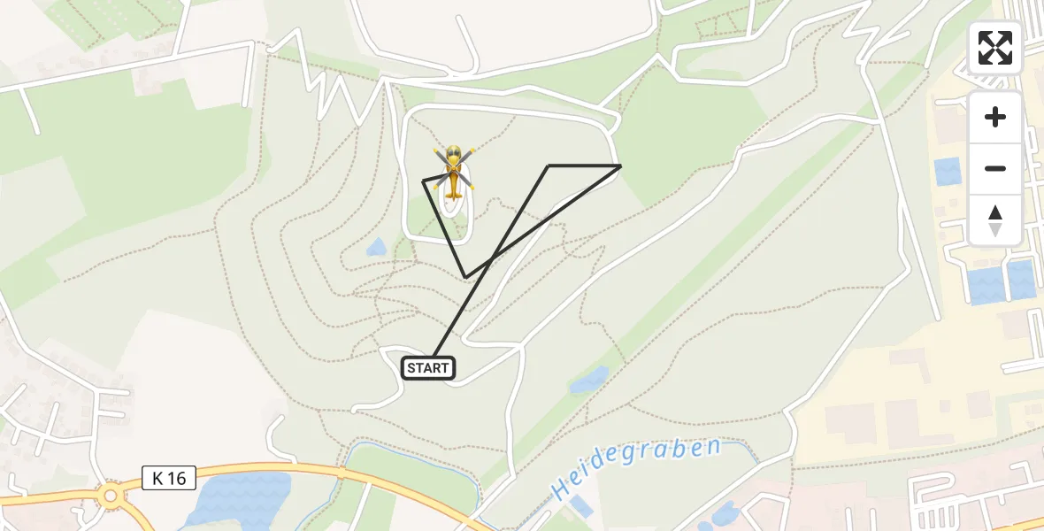 Flugroute Rettungshubschrauber Bergkamen - Bergkamen, 01 Mai 2026, 14:23