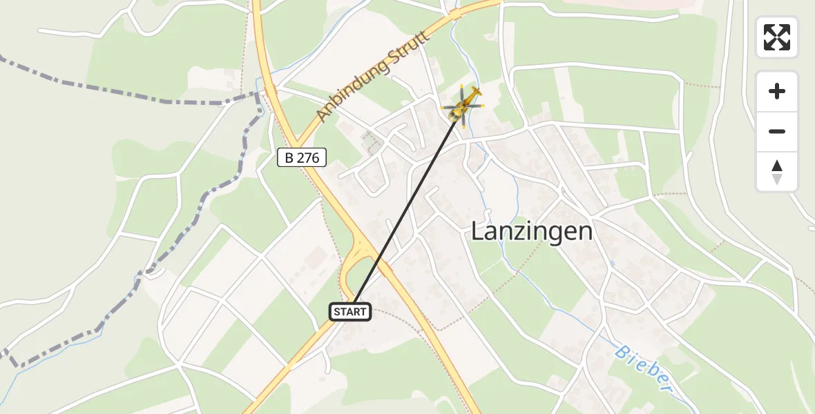 Flugroute Rettungshubschrauber Biebergemünd - Biebergemünd, 01 Mai 2026, 16:16