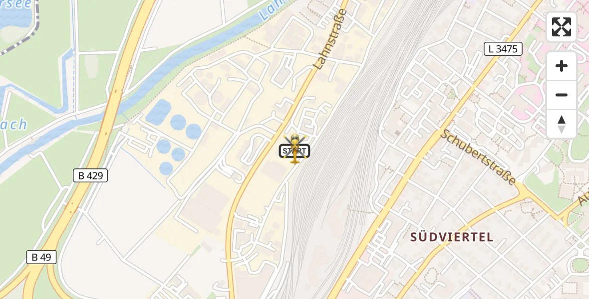 Flugroute Rettungshubschrauber Gießen - Gießen, 01 Mai 2026, 18:31