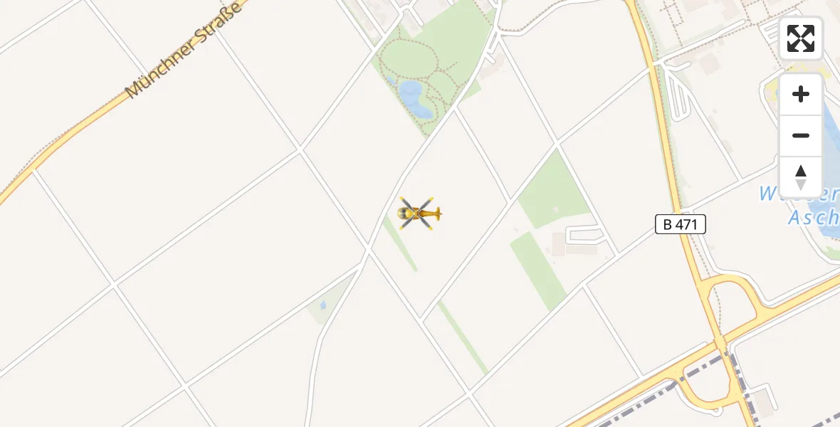 Flugroute Rettungshubschrauber Aschheim - Aschheim, 01 Mai 2026, 22:35